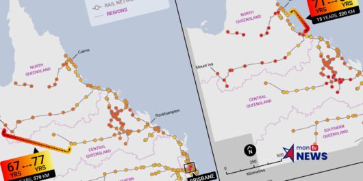 Map showing Queensland life expectancy gaps between communities