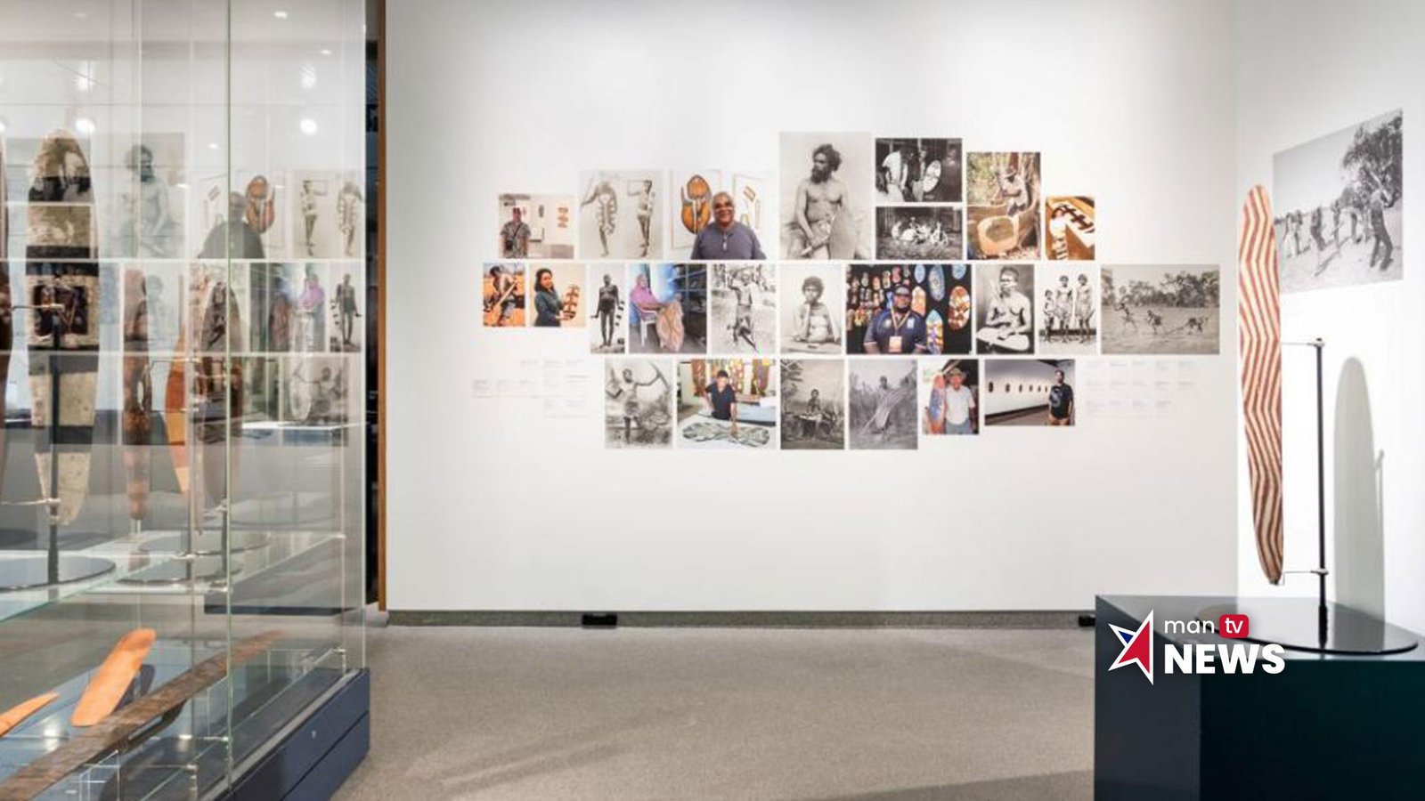 Aboriginal shields on display at UQ Anthropology Museum